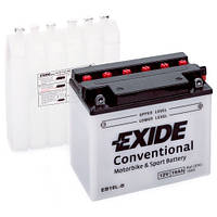 Акумулятори мото Exide EB16L-B: 19 А·год - 12 V; 190 (EB16L-B), 175x100x155 мм