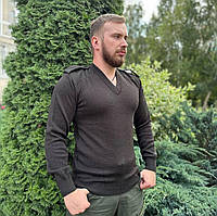 Теплый, мужской пуловер свитер Kozak (размер M), кофта армейская зимняя, кофта воинская, тактическая, олива