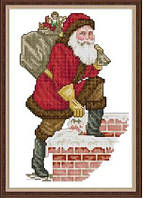 Набір для вишивання за нанесеною на канву схемою "Santa Claus 9".AIDA 14CT printed, 20*29 см