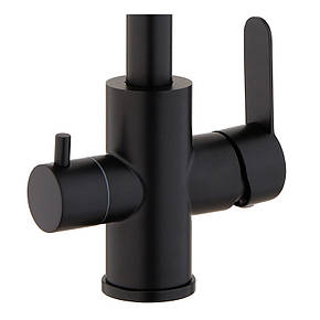 Змішувач для кухні з виходом для питної води Mixxus DAX-021-G Black, з нерж. сталі (колір чорний) (MI6078), фото 4