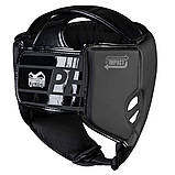Боксерський шолом Phantom APEX Open Face Head Protection Black (капа в подарунок), фото 4