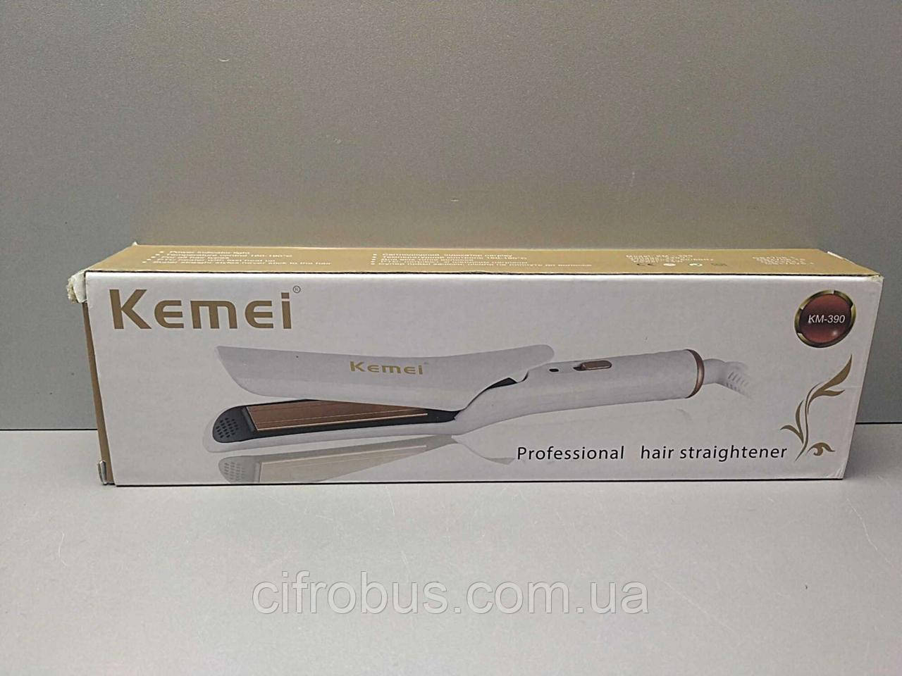 Праска щипці для волосся плоска випрямляч Б/У Kemei KM-390