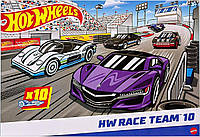 Хот Вилс 10 Набор базовых метал машинок Hot Wheels 10-Pack, Set of 10 Toy Race Team 1:64 HMK47 Mattel Оригинал