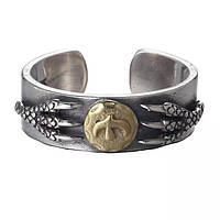 Уникальное кольцо Лапы дракона и с древним знаком размер регулируемый