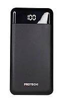 Внешний аккумулятор Power Bank ProTech B-06 LCD LED Фонарик 30000 mAh Black (3_02405)