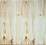 Go  Самоклеюча 3Д панель декоративна на стіну 3D зд у коридор дерево ясінь 700x700x5 мм, фото 2