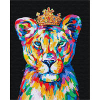 Картина по номерам`Радужный царевич лев`
