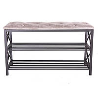 В передпокій пуф і вітальню "Мюнхен" Чорний. Банкетка в передпокій. Тумба лофт для взуття. Пуф