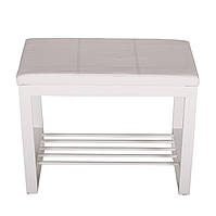 Пуфик лофт в передпокій і вітальню "Пегас" Білий. Банкетка в передпокій. Тумба для взуття. Пуф