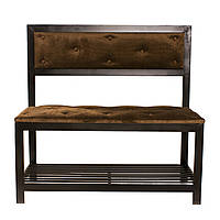 В передпокій пуф і вітальню "Рим" метал чорний. Банкетка лофт в передпокій. Тумба для взуття. Пуф