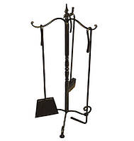 Кований набір для каміну "Каштан". Камінний набір з металу лофт