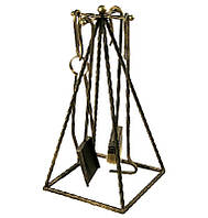 Набір для каміна "Піраміда". Кований камінний набір