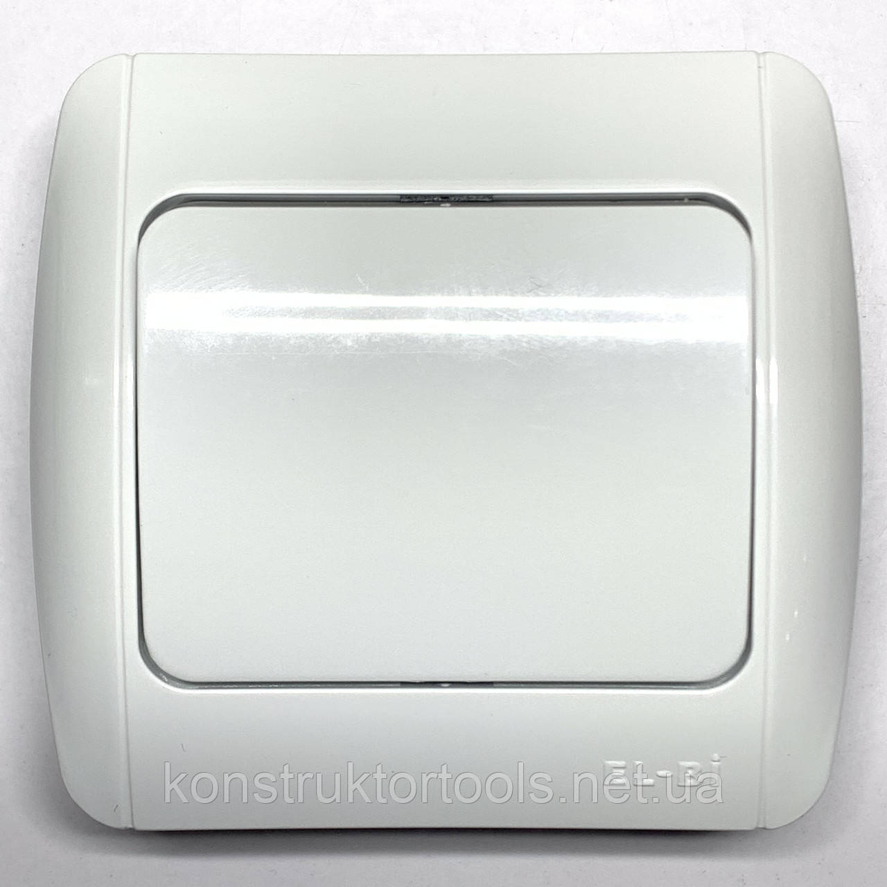 Вимикач EL-BI ZIRVE Fixline білий 1кл, фото 1