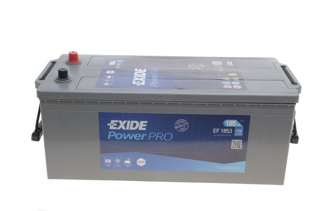 Акумуляторна батарея 185Ah/1150A (513x223x223/+L/B00) PowerPro EXIDE EF1853 UA62