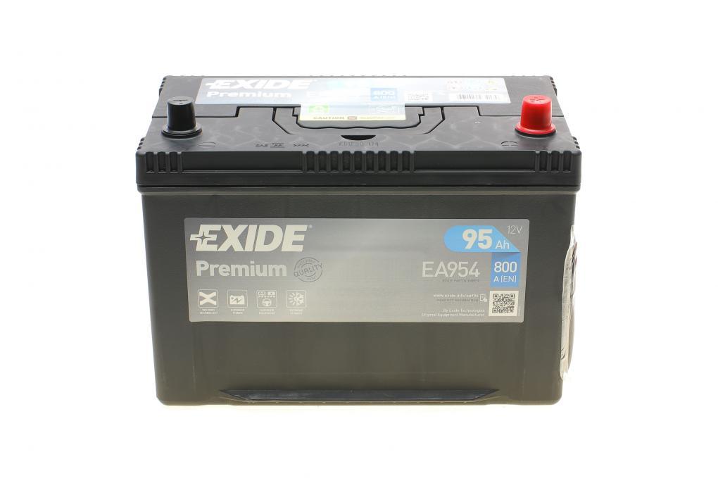 Акумуляторна батарея 95Ah/800A (306x173x222/+R/B01) Premium Азія EXIDE EA954 UA62, фото 1