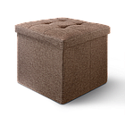 Пуф для зберігання MVM TH-03 коричневий 380х380х380мм (TH-03 BROWN)