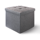 Пуф для зберігання MVM TH-03 сірий 380х380х380мм (TH-03 GRAY)