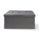 Пуф подвійний для зберігання MVM TH-04 сірий 760х380х380мм (TH-04 GRAY)