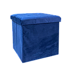 Пуф для зберігання MVM TH-05 велюр синій 380х380х380мм (TH-05 BLUE)