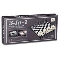 Шахматы 3в1, мини доска (15 х 15 см) (MiC)