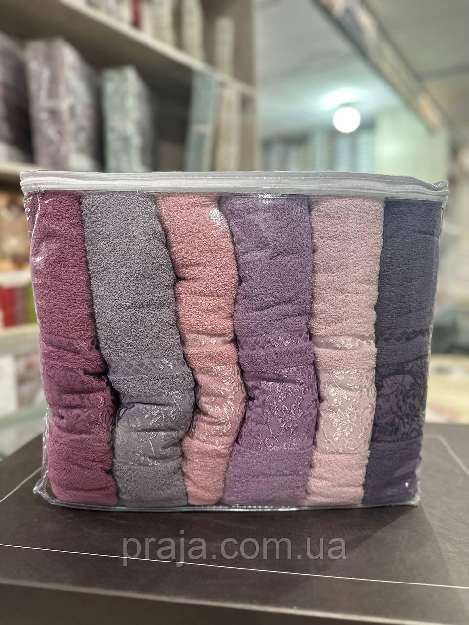Набір 6шт махрових рушників "Febo coton" 70*140 баня