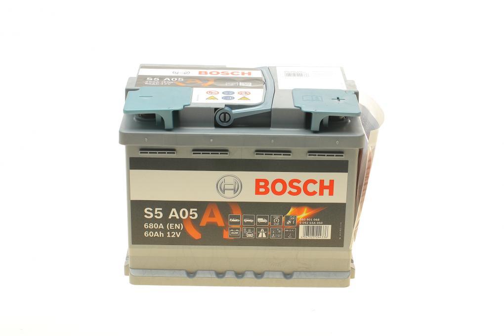 Акумуляторна батарея 60Ah/680A (242x175x190/+R/B13) (Start-Stop AGM) BOSCH 0 092 S5A 050 UA62
