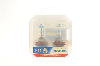 Автолампа H11 12V 55W PGJ19-2 Range Power 150 (к-кт 2 шт.) NARVA 481012100 UA62