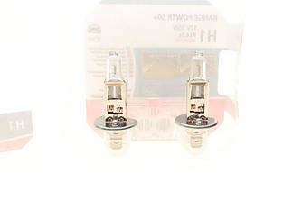 Автолампа H1 12V 55W P14.5s Range Power 50 + (к-кт 2 шт) NARVA 483342100 UA62