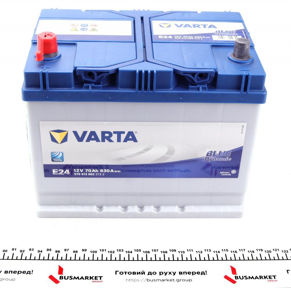Акумуляторна батарея 70Ah/630A (261x175x220/+L/B01) Blue Dynamic E24 Азія VARTA 570413063 3132 UA62