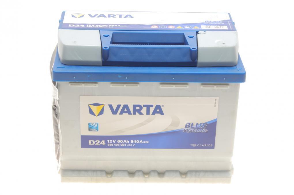 Акумуляторна батарея 60Ah/540A (242x175x190/+R/B13) Blue Dynamic D24 VARTA 560408054 3132 UA62