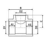 Трійник перехідний PP-r ITAL 32 x 20 x 32 мм, фото 3