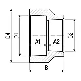 Муфта перехідна PP-r ITAL 40 x 32 мм, фото 3