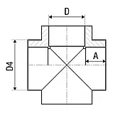 Хрестовина PP-r ITAL 32 мм, фото 2