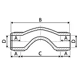 Обведення коротке PP-r ITAL 32 мм, фото 2