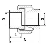 Роз'ємне з'єднання PP-r "американка" ITAL 32 мм х 1", внутрішня різьба, фото 2