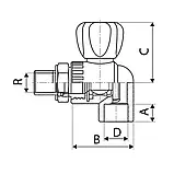 Кран кульовий PP-r ITAL 20 мм х 1/2" зі згоном, кутовий, фото 2