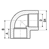 Кутник 90° PP-r ITAL 110 мм, фото 2