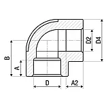 Кутник 90° перехідний PP-r ITAL 32 x 25 мм, фото 2
