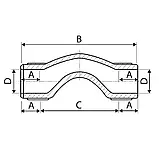 Обведення коротке PP-r ITAL 20 мм, фото 2