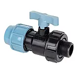 Компресійний ПЕ кульовий кран ITAL 32 мм х 1" із зовнішньою різьбою, фото 2