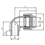 Коліно 90° із зовнішньою різьбою ПЭ ITAL 50 мм х 1 1/2", фото 2