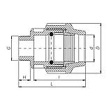 Муфта ПЕ із зовнішньою різьбою ITAL 63 мм х 1 1/4", фото 2
