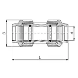 Муфта ПЕ ITAL 40 x 40 мм, фото 2