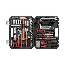 Набір інструментів 1/2" & 1/4", 100 од., Cr-V STORM INTERTOOL ET-8100, фото 2