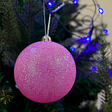Ялинкові кулі Jumi з перламутровим покриттям блискучим 5 см, набір новорічних іграшок 18 шт, Рожевий, фото 3