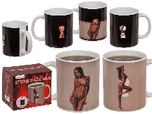 Чашка з термоефектом Stoneware Mug Stripper Girl