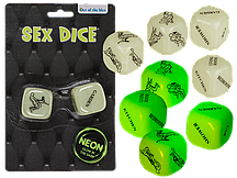 Кубики неонові Sex Dice Kamasutra Neon, 2 шт.