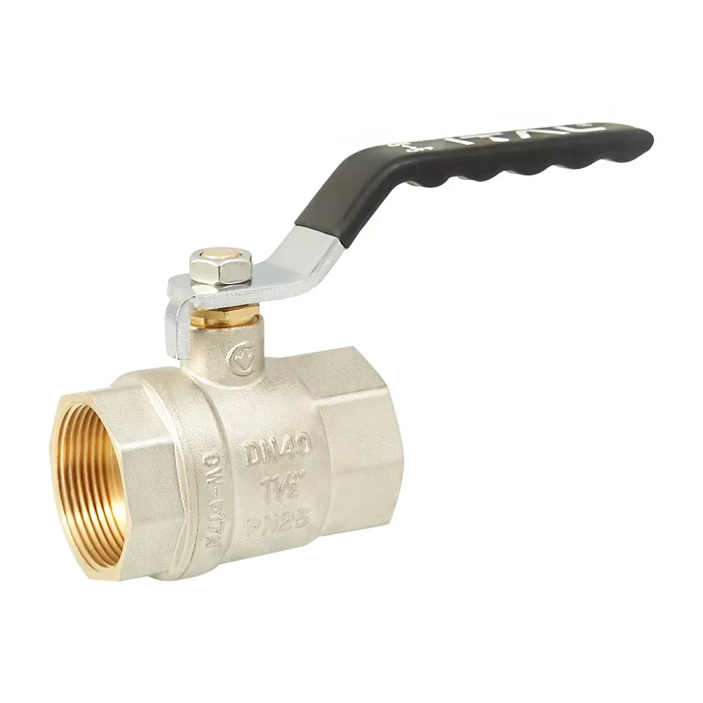 Кран кульовий ITAL PN40 1 1/2" вн.-вн., ручка, нікель, фото 1