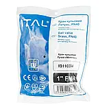 Кран кульовий з напівзгоном ITAL PN40 1", прямий, нікель, фото 3