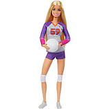 Barbie️ Made to Move️ Career Volleyball HKT72 Лялька Барбі Безмежні рухи волейболістка, фото 3